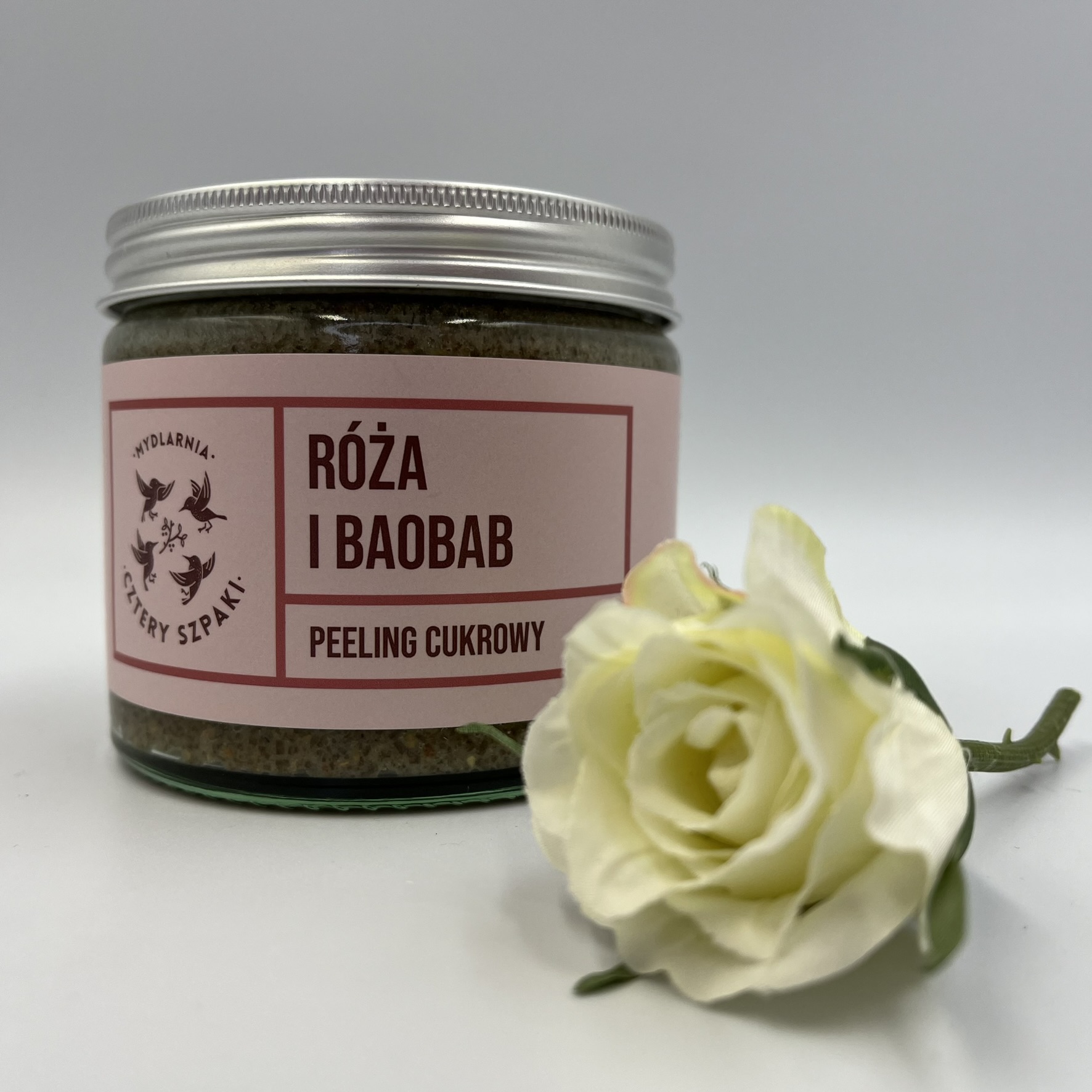 4 szpaki Peeling róża i baobab