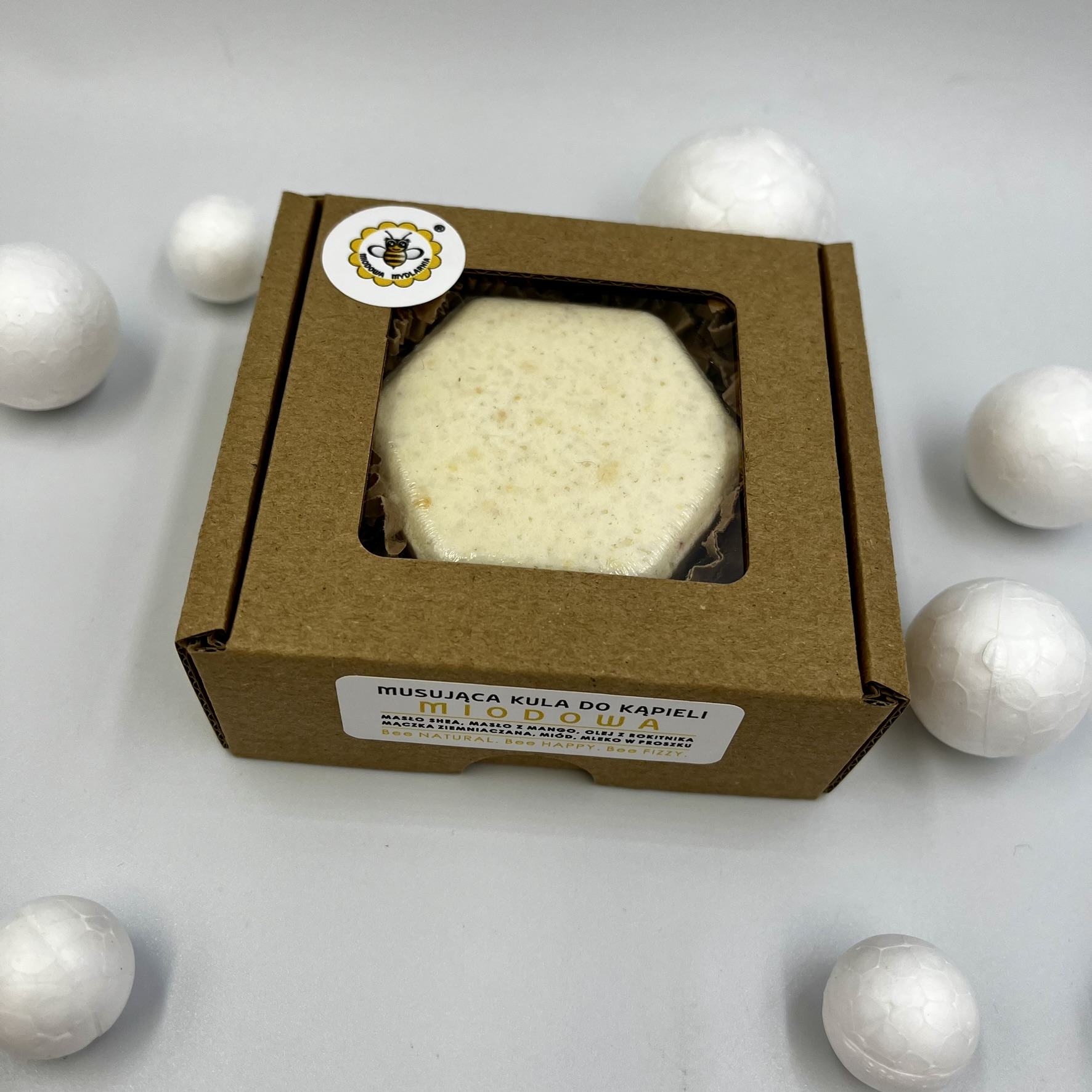 Musująca kula do kąpieli miodowa Musująca kula do kąpieli miodowa
